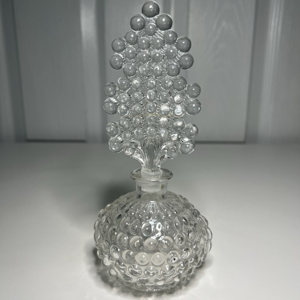 Vintage Depression Era Crystal Hobnail Cologne Perfume 1940s